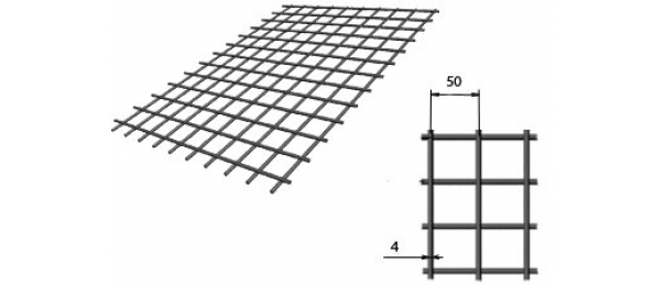 Сетка сварная (дорожная) 50х50х4мм 1х2м купить с доставкой в Крюково